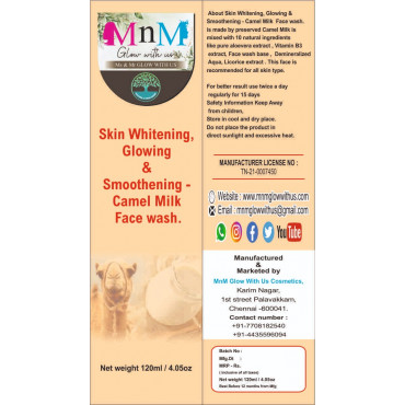 Skin Whitening, Glowing & Smoothening - Camel Milk Face Wash